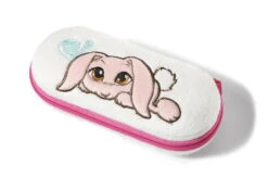 Nici 35677 Brillenetui Hase Weiß Rosa Sweet Hearts Plüsch 16x7x5cm