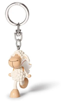 Nici 36937 Keyfriends Schlüsselanhänger Schaf Jolly Engel PVC Ca 5cm