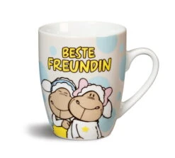 Nici 40293 Porzellantasse Jolly Mäh Schafe "BESTE FREUNDIN" Kaffeetasse Teetasse