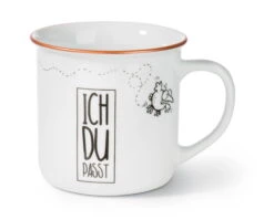 Nici 45039 Porzellantasse Metallic "Ich Du Passt" Bronze Metallic Vögel