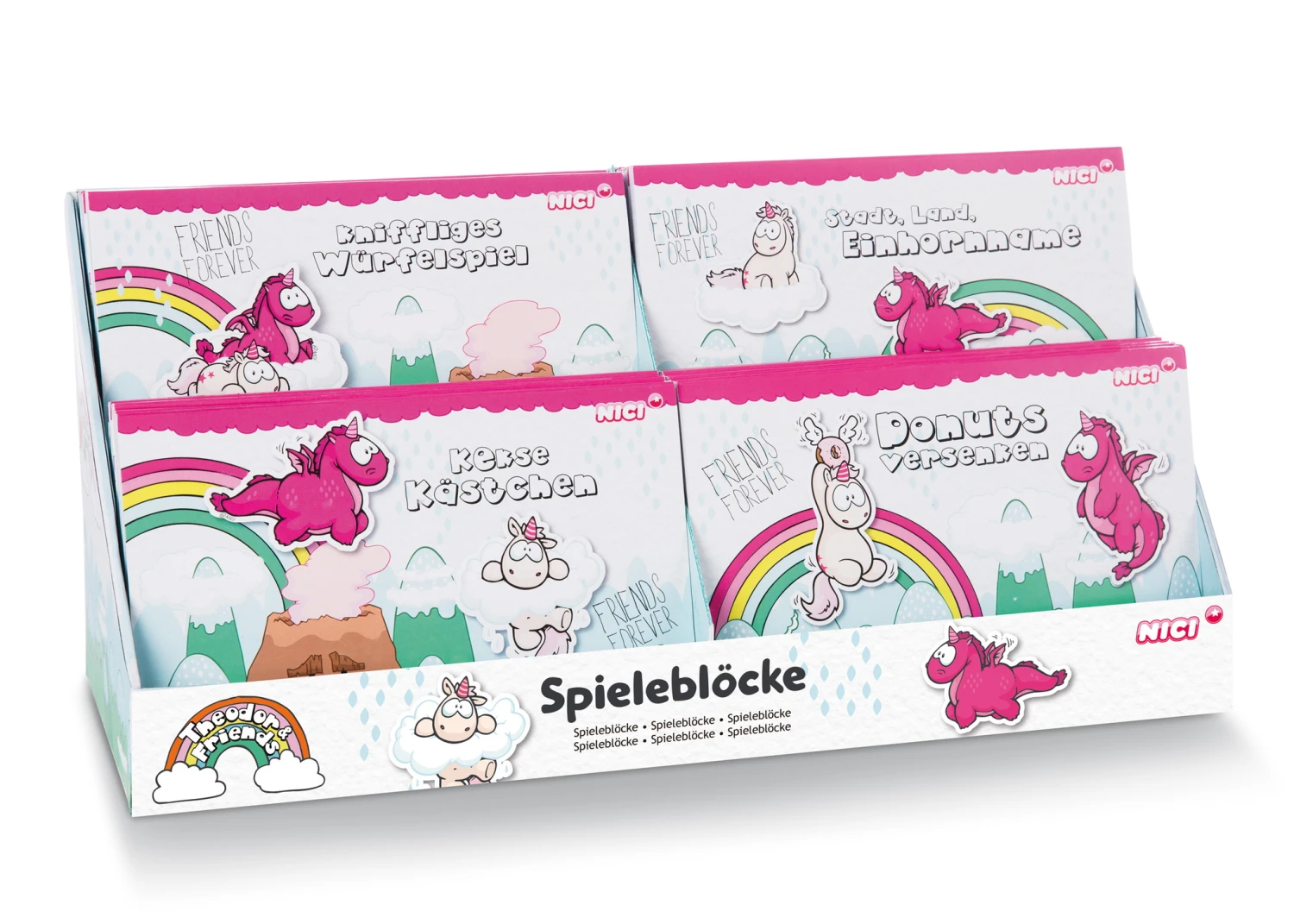 Nici 45706 4x Spieleblock Theodor & Friends Geschenkset Reisespiel Familienspiel 1 Nici 45706 4x Spieleblock Theodor & Friends Geschenkset Reisespiel Familienspiel