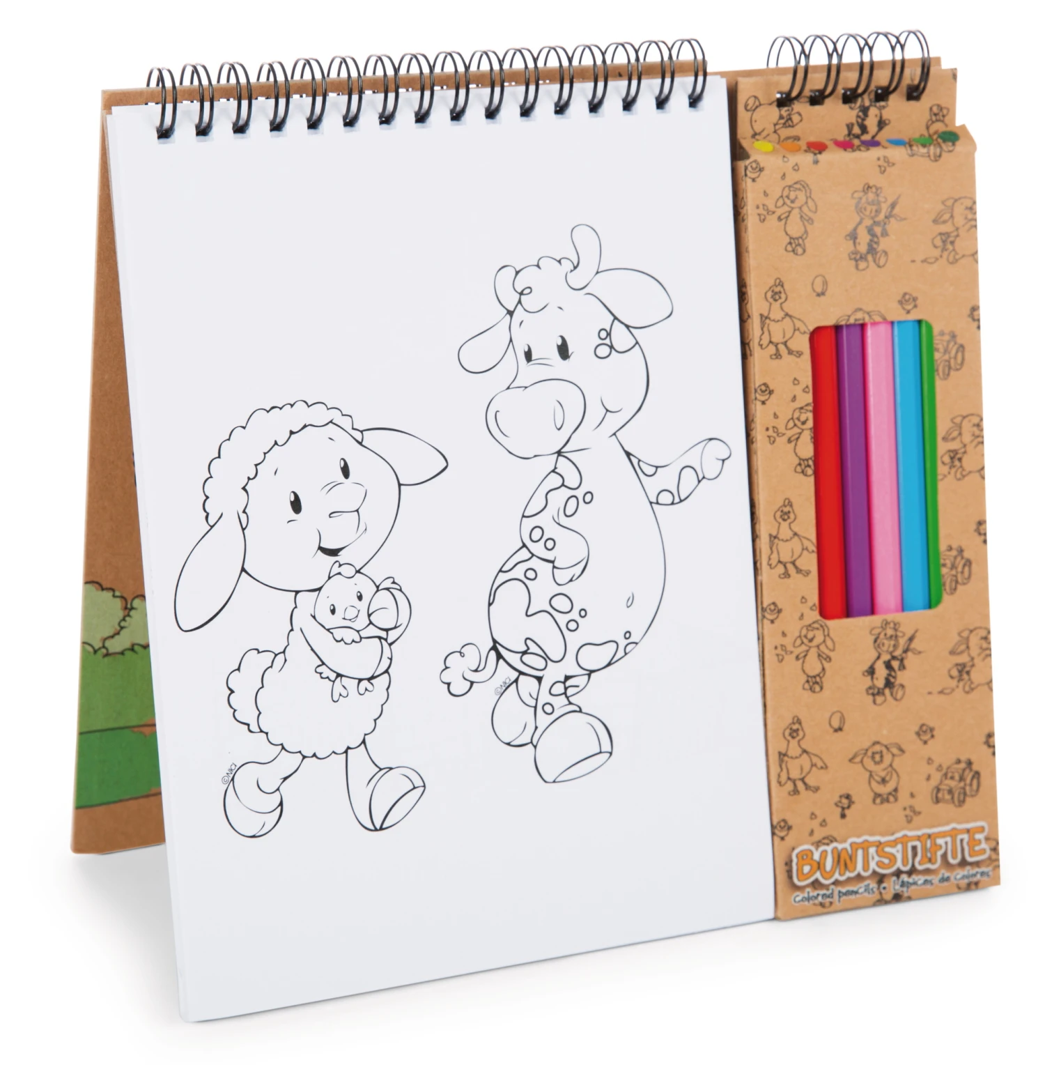 Nici 47804 Malblock & Buntstifte Im Set Farm Friends Kreativbuch Bauernhof 2 Nici 47804 Malblock & Buntstifte Im Set Farm Friends Kreativbuch Bauernhof – Bild 2