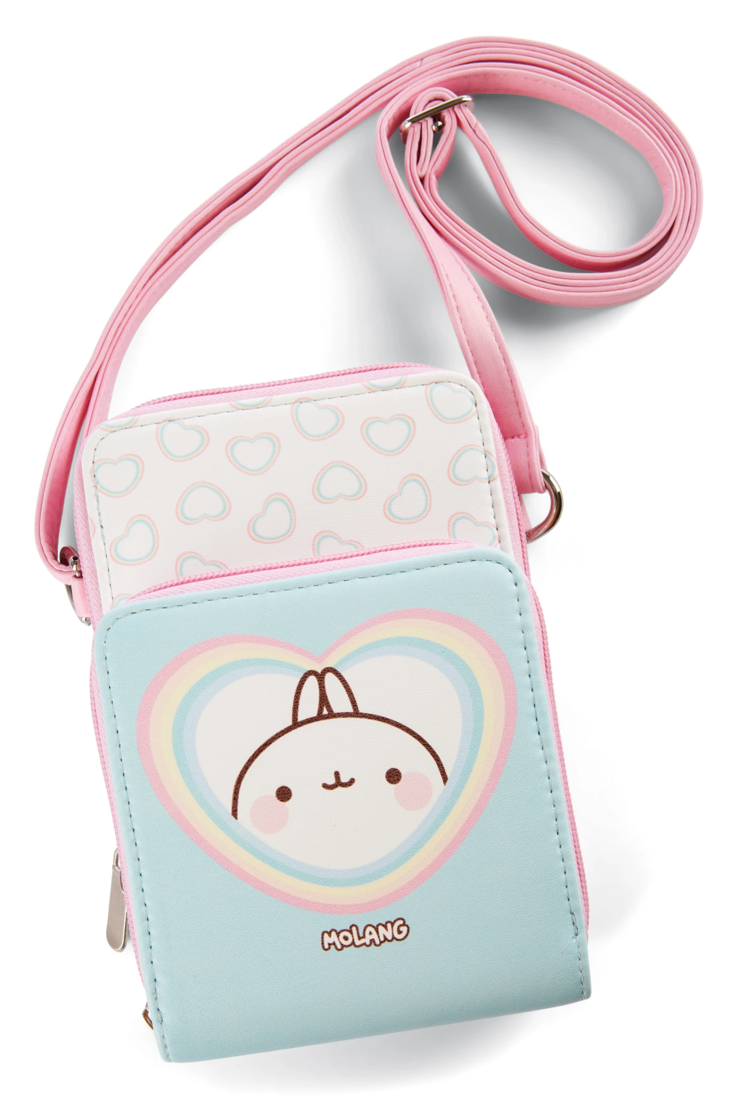 Nici 48230 Umhängetasche Schultertasche Molang Regenbogen 18,5cm Kawaii 1 Nici 48230 Umhängetasche Schultertasche Molang Regenbogen 18,5cm Kawaii