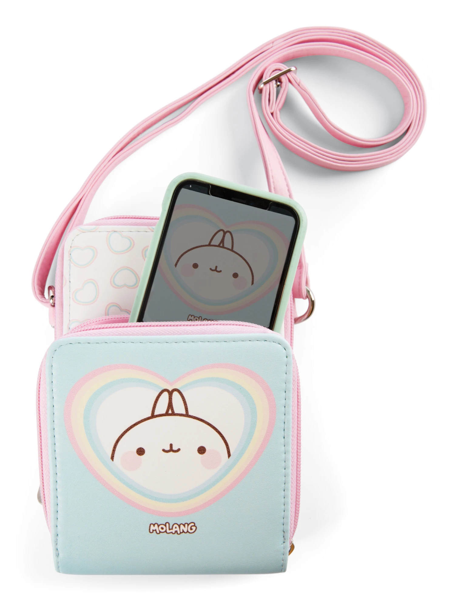 Nici 48230 Umhängetasche Schultertasche Molang Regenbogen 18,5cm Kawaii 2 Nici 48230 Umhängetasche Schultertasche Molang Regenbogen 18,5cm Kawaii – Bild 2