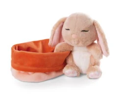 Nici 48708 Sleeping Pets Bunnies Hase Karamell 12cm Schlafend Im Körbchen Peach -Nici Welt Verkauf 48708 03 ZA Frei 2048x1607