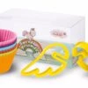 Nici 40974 Silikon Muffinförmchen & 2 Keksausstecher Einhorn Theodor & Friends